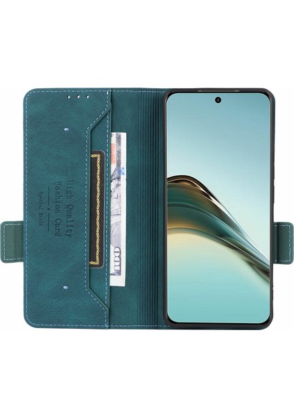 Realme 13 Pro 5g(Global)/13 Pro+5g(Global)Kılıf Deri Cüzdan Kapaklı Telefon Kılıfı Donanım Dekorlu-Mavi (Yurt Dışından)
