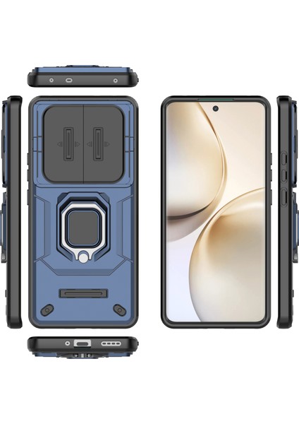Realme 14 Pro 5g Kılıf Pc+Tpu Kickstand Telefon Koruyucu Lens Kapağı-Mavi (Yurt Dışından) indirimleri