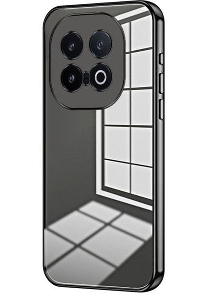 Vivo Iqoo 13 5g Kılıf Galvanik Çerçeve Yumuşak Tpu Telefon Kılıfı-Siyah (Yurt Dışından)