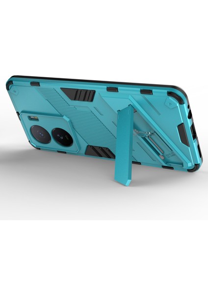 Vivo Iqoo Z7 5g Darbeye Dayanıklı Kickstand Kılıf Tpu+Pc Çift Koruma Telefon Kılıfı-Bebek Mavisi (Yurt Dışından) modelleri