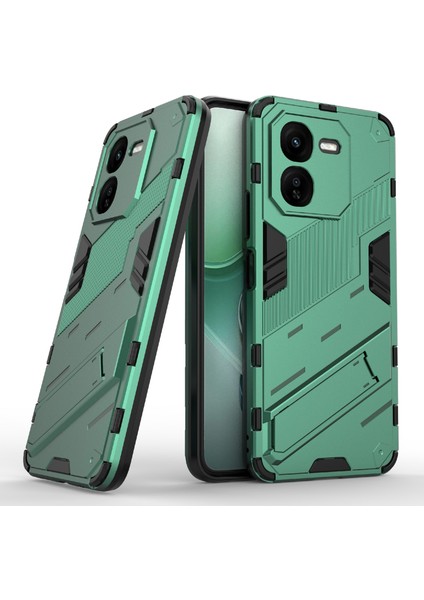 Vivo Iqoo Z9X 5g Kickstand Kılıf Pc+Tpu Darbeye Dayanıklı Çizilmez Telefon Kılıfı-Yeşil (Yurt Dışından) fiyatları