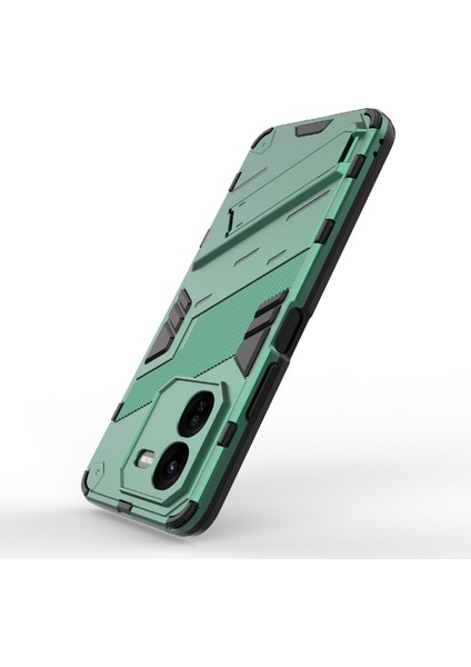 Vivo Iqoo Z9X 5g Kickstand Kılıf Pc+Tpu Darbeye Dayanıklı Çizilmez Telefon Kılıfı-Yeşil (Yurt Dışından) fırsatları