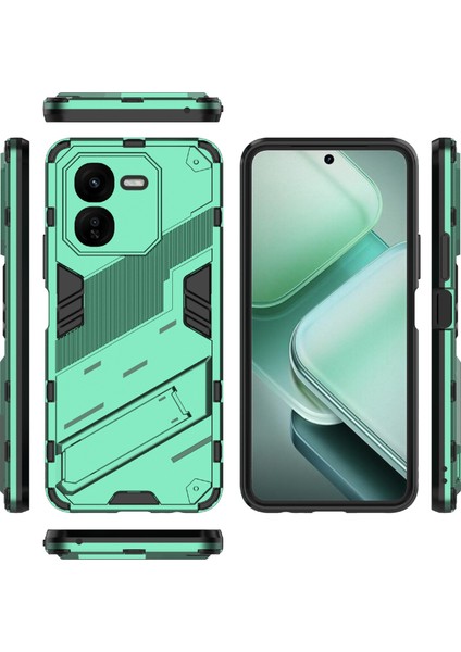 Vivo Iqoo Z9X 5g Kickstand Kılıf Pc+Tpu Darbeye Dayanıklı Çizilmez Telefon Kılıfı-Yeşil (Yurt Dışından) indirimleri