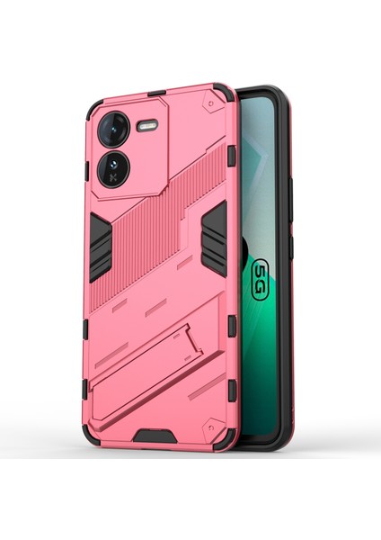 Vivo Iqoo Z9 5g Kickstand Kılıf Darbe Emici Pc+Tpu Telefon Kılıfı-Gül (Yurt Dışından)
