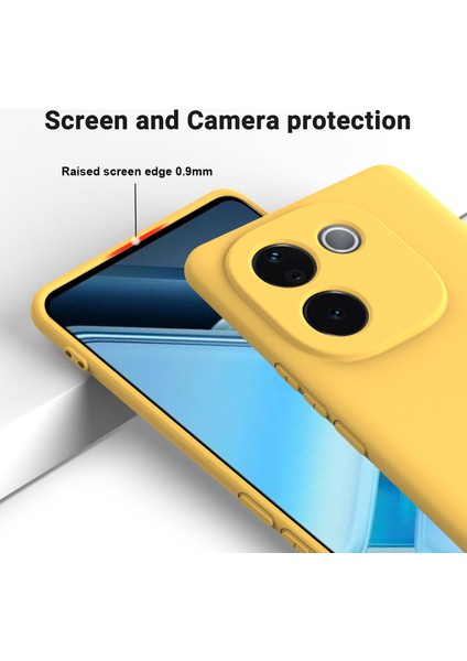 Vivo Iqoo Z9S Pro 5g/t3 Pro 5g Kılıf Sıvı Silikon Çizilmez Telefon Kılıfı El Kayışı Ile-Sarı (Yurt Dışından) modelleri