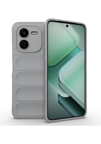 Vivo Iqoo Z9X 5g Kılıf Darbeye Dayanıklı Sağlam Kalkan Yumuşak Tpu Arka Kapak-Açık Gri (Yurt Dışından)