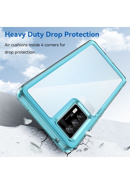 Vivo Iqoo 7(Hindistan)5g/iqoo Neo5 Aşınmaya Dayanıklı Düşmeye Karşı Şeffaf Arka Kılıf Hibrit Akrilik+Tpu Bağımsız Düğmeli Cep Telefonu Kılıfı-Şeffaf Mavi (Yurt Dışından) modelleri