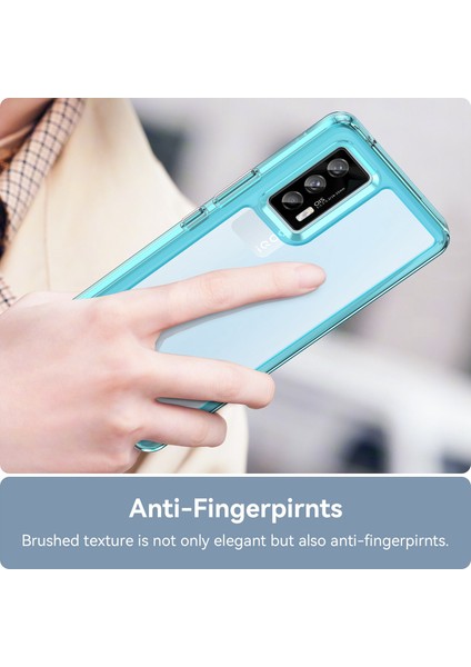 Vivo Iqoo 7(Hindistan)5g/iqoo Neo5 Aşınmaya Dayanıklı Düşmeye Karşı Şeffaf Arka Kılıf Hibrit Akrilik+Tpu Bağımsız Düğmeli Cep Telefonu Kılıfı-Şeffaf Mavi (Yurt Dışından) indirimleri