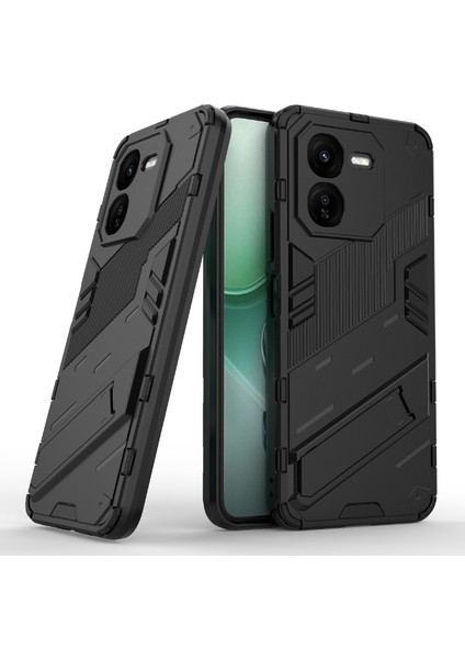 Vivo Iqoo Z9X 5g Kickstand Kılıf Pc+Tpu Darbeye Dayanıklı Çizilmez Telefon Kılıfı-Siyah (Yurt Dışından) fiyatları