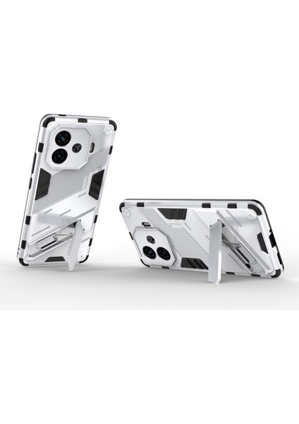 Vivo Iqoo Z9 Turbo 5g Kılıf Pc+Tpu Darbeye Dayanıklı Çizilmez Telefon Kılıfı Kickstand Ile-Beyaz (Yurt Dışından) modelleri