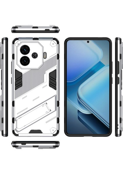 Vivo Iqoo Z9 Turbo 5g Kılıf Pc+Tpu Darbeye Dayanıklı Çizilmez Telefon Kılıfı Kickstand Ile-Beyaz (Yurt Dışından) indirimleri
