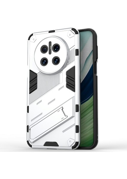 Huawei Mate 70 Kılıf Pc+Tpu Darbeye Dayanıklı Telefon Kılıfı Kickstand Ile-Beyaz (Yurt Dışından)