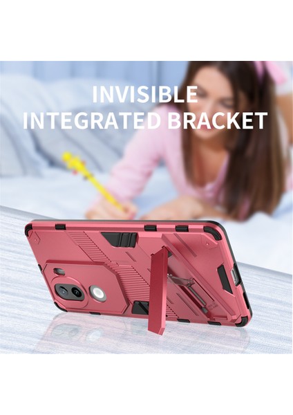 Vivo Iqoo Z9S 5g Kılıf Pc+Tpu Darbeye Dayanıklı Telefon Kılıfı Kickstand Ile-Kırmızı (Yurt Dışından) fırsatları