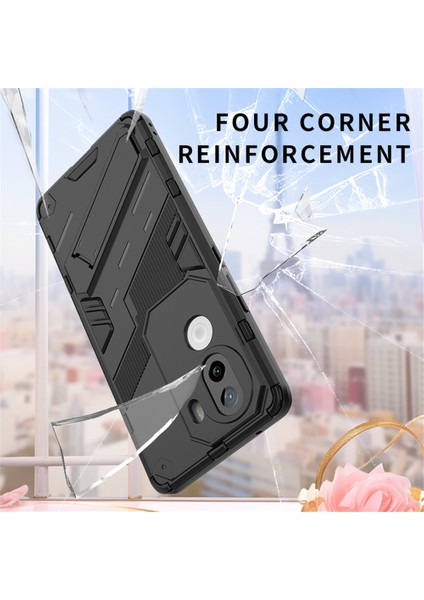 Vivo Iqoo Z9S 5g Kılıf Pc+Tpu Darbeye Dayanıklı Telefon Kılıfı Kickstand Ile-Kırmızı (Yurt Dışından) indirimleri