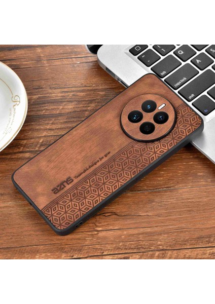 Azns Huawei Mate 50 4g Anti-Solma Baskılı Desen Pu Deri Kaplamalı Tpu Kapak Kaymaz Cep Telefonu Kılıfı-Kahverengi (Yurt Dışından) fırsatları
