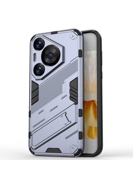 Huawei Pura 70 Pro/pura 70 Pro+Kılıf Kickstand Pc+Tpu Düşmeye Karşı Telefon Kılıfı-Gri (Yurt Dışından)