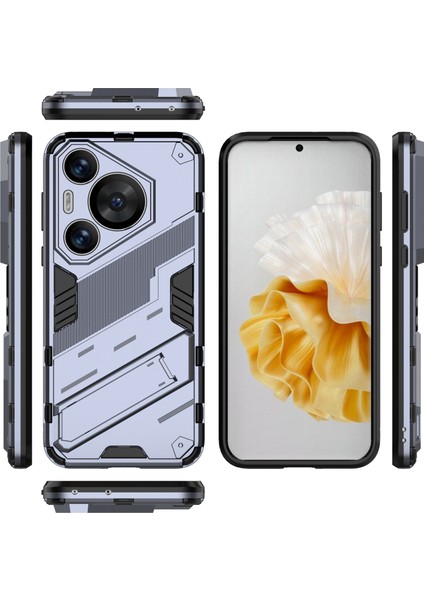 Huawei Pura 70 Pro/pura 70 Pro+Kılıf Kickstand Pc+Tpu Düşmeye Karşı Telefon Kılıfı-Gri (Yurt Dışından) indirimleri