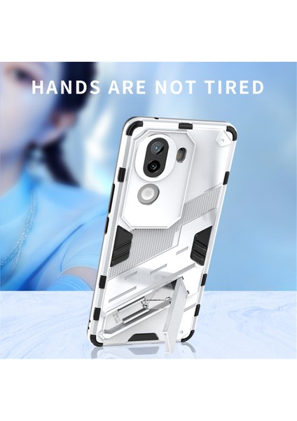 Vivo Iqoo Z9S 5g Kılıf Pc+Tpu Darbeye Dayanıklı Telefon Kılıfı Kickstand Ile-Beyaz (Yurt Dışından) modelleri