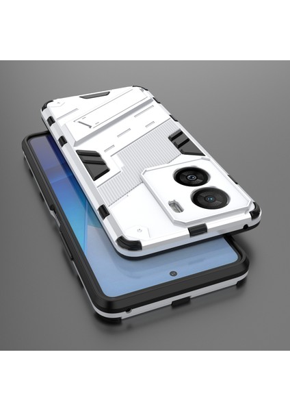 Vivo Iqoo Z7X 5g Sert Pc + Esnek Tpu Telefon Kılıfı Darbeye Dayanıklı Arka Kapak ve Ayaklık - Beyaz (Yurt Dışından) fırsatları