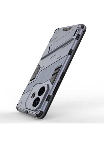 Vivo Iqoo Z9 Turbo 5g Kılıf Pc+Tpu Darbeye Dayanıklı Çizilmez Telefon Kılıfı Kickstand Ile-Gri (Yurt Dışından) fırsatları