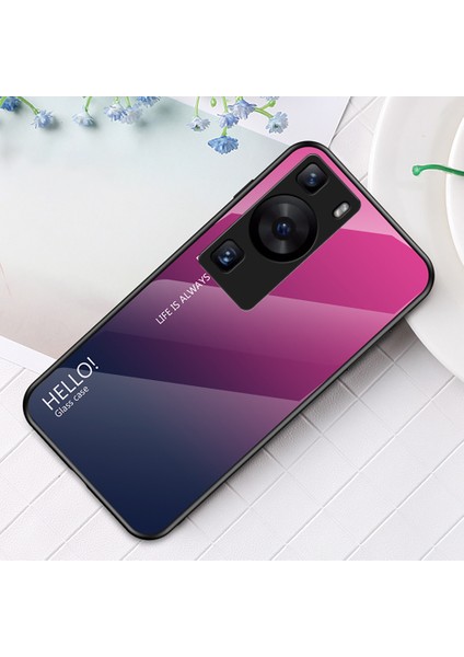 Huawei P60/P60 Pro Gradient Telefon Kılıfı Temperli Cam+Pc+Tpu Darbeye Dayanıklı Telefon Kılıfı-Gradient Gül (Yurt Dışından) indirimleri