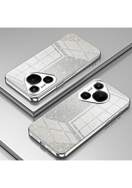 Huawei Pura 70 Kılıf Tpu Degrade Parıltılı Cep Telefonu Kapağı-Gümüş (Yurt Dışından) indirimleri