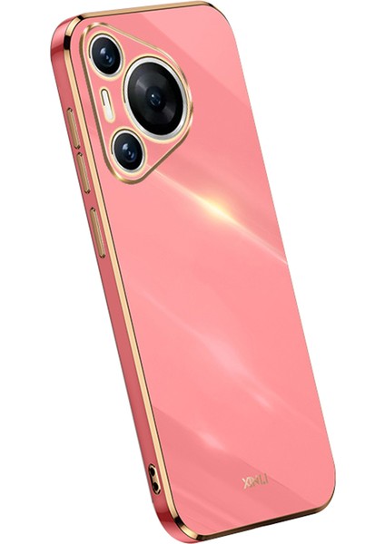 Xınlı Huawei Pura 70 Pro/pura 70 Pro+Kılıf Galvanik Çerçeve Yumuşak Tpu Telefon Kılıfı-Kırmızı (Yurt Dışından)