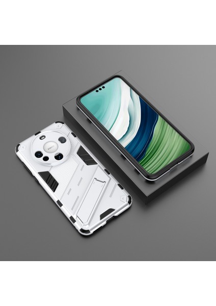 Huawei Mate 60 Kapak Pc+Tpu Darbeye Dayanıklı Telefon Kılıfı Kickstand Ile-Beyaz (Yurt Dışından) indirimleri