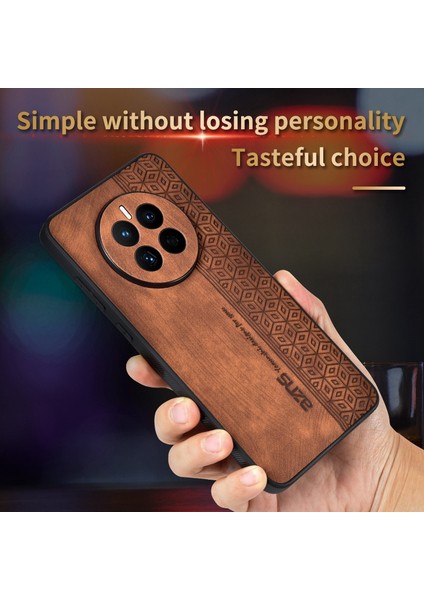 Azns Huawei Mate 50 4g Anti-Solma Baskılı Desen Pu Deri Kaplamalı Tpu Kapak Kaymaz Cep Telefonu Kılıfı-Mavi (Yurt Dışından) fiyatları