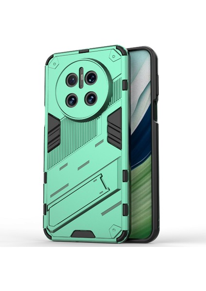 Huawei Mate 70 Kılıf Pc+Tpu Darbeye Dayanıklı Telefon Kılıfı Kickstand Ile-Yeşil (Yurt Dışından)