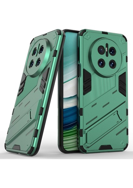 Huawei Mate 70 Kılıf Pc+Tpu Darbeye Dayanıklı Telefon Kılıfı Kickstand Ile-Yeşil (Yurt Dışından) modelleri