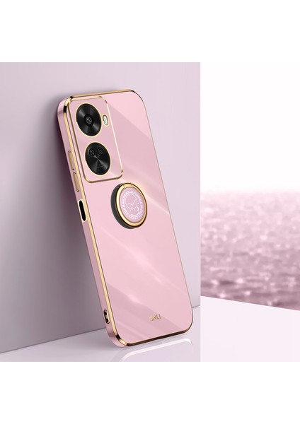 Xınlı Huawei Nova 11 Se/nova 12 Se 4g Telefon Kılıfı Galvanik Altın Kenarlı Kapak ve Ayaklık-Mor (Yurt Dışından)