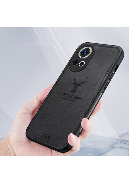 Huawei Nova 13 5g Kılıf Geyik Desenli Kumaş Doku Pu Deri Hibrit Telefon Kılıfı-Mavi (Yurt Dışından) fiyatları