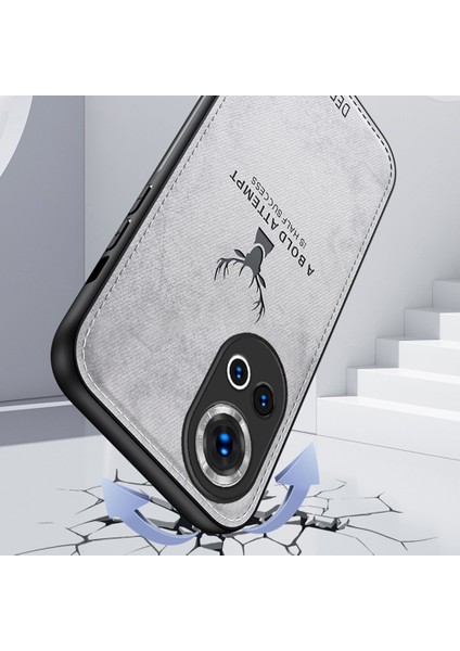 Huawei Nova 13 5g Kılıf Geyik Desenli Kumaş Doku Pu Deri Hibrit Telefon Kılıfı-Mavi (Yurt Dışından) modelleri