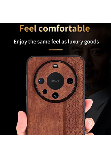 Azns Huawei Mate 60 Kılıf Çizilmez Telefon Kabuğu Baskılı Pu Deri + Tpu Telefon Arka Kapağı-Yeşil (Yurt Dışından) modelleri