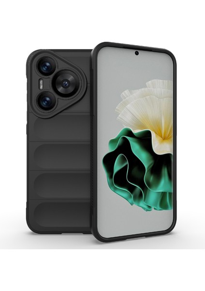 Huawei Pura 70 Kılıf Şok Emici Yumuşak Tpu Telefon Kılıfı-Siyah (Yurt Dışından)