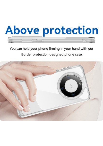 Huawei Mate 60 Pro Kılıf Tpu+Akrilik Düşmeye Dayanıklı Telefon Kılıfı-Şeffaf (Yurt Dışından) modelleri