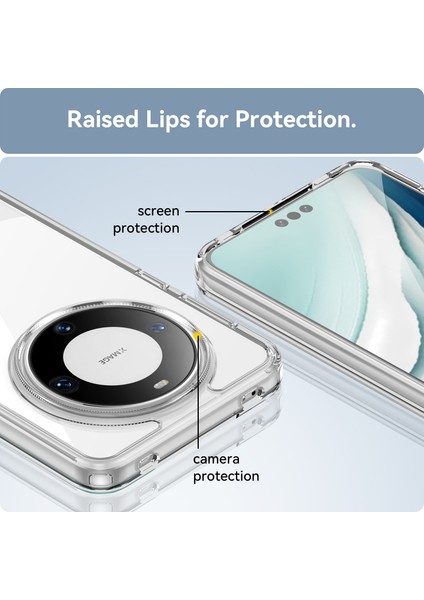 Huawei Mate 60 Pro Kılıf Tpu+Akrilik Düşmeye Dayanıklı Telefon Kılıfı-Şeffaf (Yurt Dışından) indirimleri
