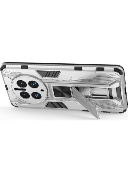 Huawei Mate 50 Pro 4g Kickstand Tasarım Telefon Kılıfı Çarpışmaya Dayanıklı Sert Pc Yumuşak Tpu Hibrit Arka Kapak-Gümüş (Yurt Dışından) indirimleri