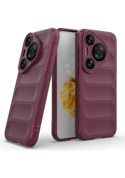 Huawei Pura 70 Pro/pura 70 Pro+Kılıf Tpu Kaymaz Arka Telefon Kılıfı-Şarap Kırmızısı (Yurt Dışından) fiyatları