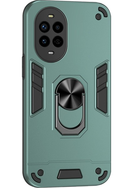 Huawei Nova 13 Pro 5g Kılıf Pc+Tpu Drop Defend Telefon Kılıfı Halkalı Ayaklık-Yeşil (Yurt Dışından)