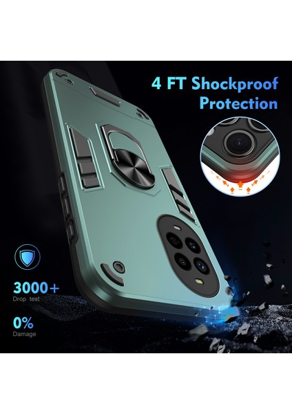 Huawei Nova 13 Pro 5g Kılıf Pc+Tpu Drop Defend Telefon Kılıfı Halkalı Ayaklık-Yeşil (Yurt Dışından) indirimleri