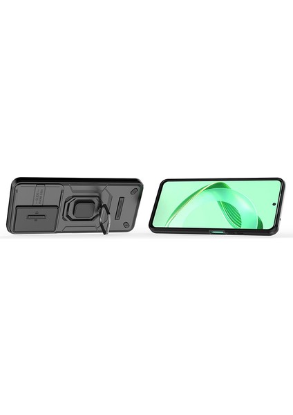 Huawei Nova 11 Se/nova 12 Se 4g Kickstand Telefon Kılıfı Sürgülü Kamera Kapağı-Siyah (Yurt Dışından)