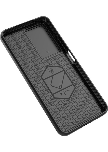 Huawei Nova 11 Se/nova 12 Se 4g Kickstand Telefon Kılıfı Sürgülü Kamera Kapağı-Siyah (Yurt Dışından)