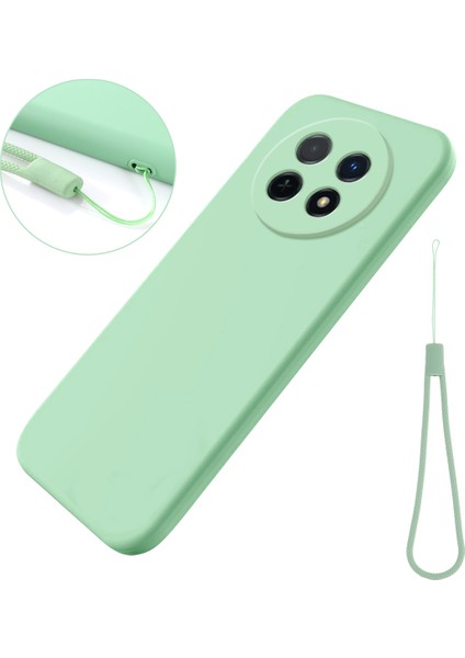 Huawei Nova Y91 4g Için Darbeye Dayanıklı Telefon Kılıfı, Yumuşak Astarlı Çizilmez Sıvı Silikon Kapak-Yeşil (Yurt Dışından)