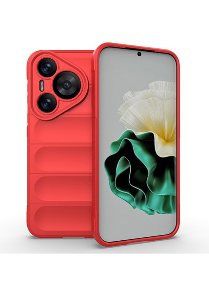 Huawei Pura 70 Kılıf Şok Emici Yumuşak Tpu Telefon Kılıfı-Kırmızı (Yurt Dışından)