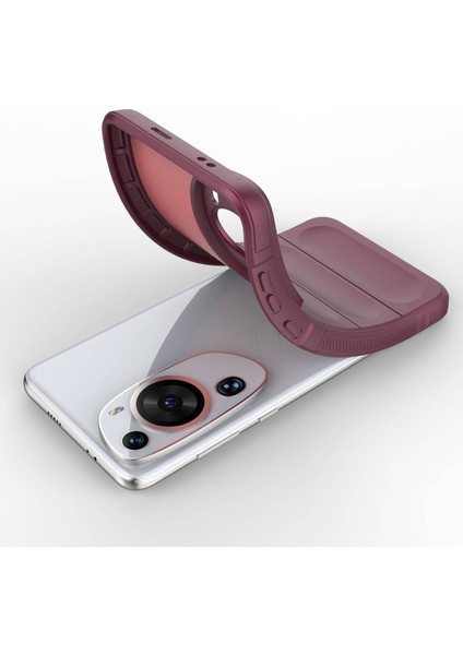 Huawei P60 Art Şok Emici Telefon Kabuğu Yumuşak Tpu Cep Telefonu Kılıfı Toz Geçirmez Koruyucu Kapak-Şarap Kırmızısı (Yurt Dışından) modelleri