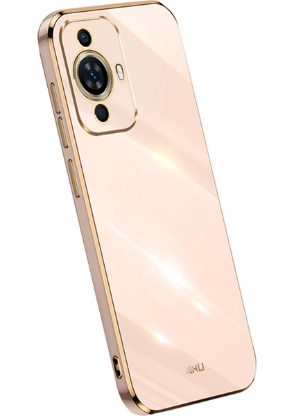 Xınlı Huawei Nova 11 Pro/nova 11 Ultra Hassas Lens Kesikli Telefon Kılıfı Tpu Elektrokaplama Düşmeye Dayanıklı Kapak-Pembe (Yurt Dışından)