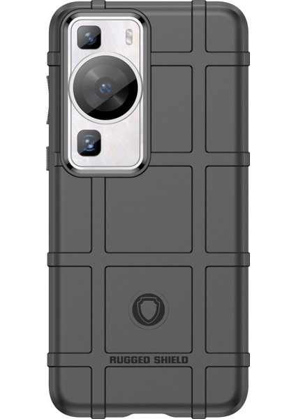 Huawei P60/P60 Pro Kare Izgara Dokulu Telefon Kılıfı Çizilmeye Dayanıklı Cep Telefonu Kapağı-Siyah (Yurt Dışından) fiyatları