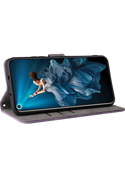 Huawei Nova 5t 4g/honor 20/20S (Çin Için)Rfıd Engelleme Telefon Kılıfı Cüzdan Standı Pu Deri Kılıf Kayışlı-Mor (Yurt Dışından) fiyatları